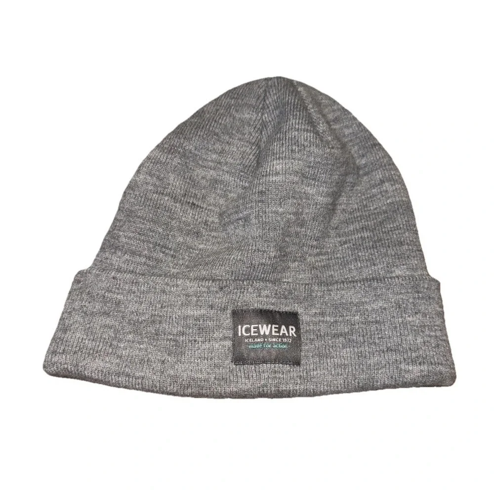 Icewear Iceland‎ Gray Tinder Beanie Acrylic Knit  Hat Youth 7-12 Years